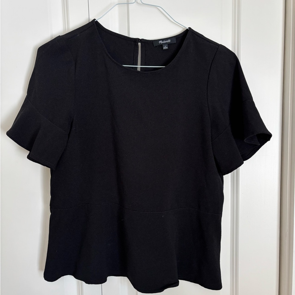 Madewell black blouse